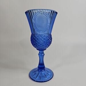 Single Avon Fostoria Cobalt Blue Goblet with George‎ Washington 1976
